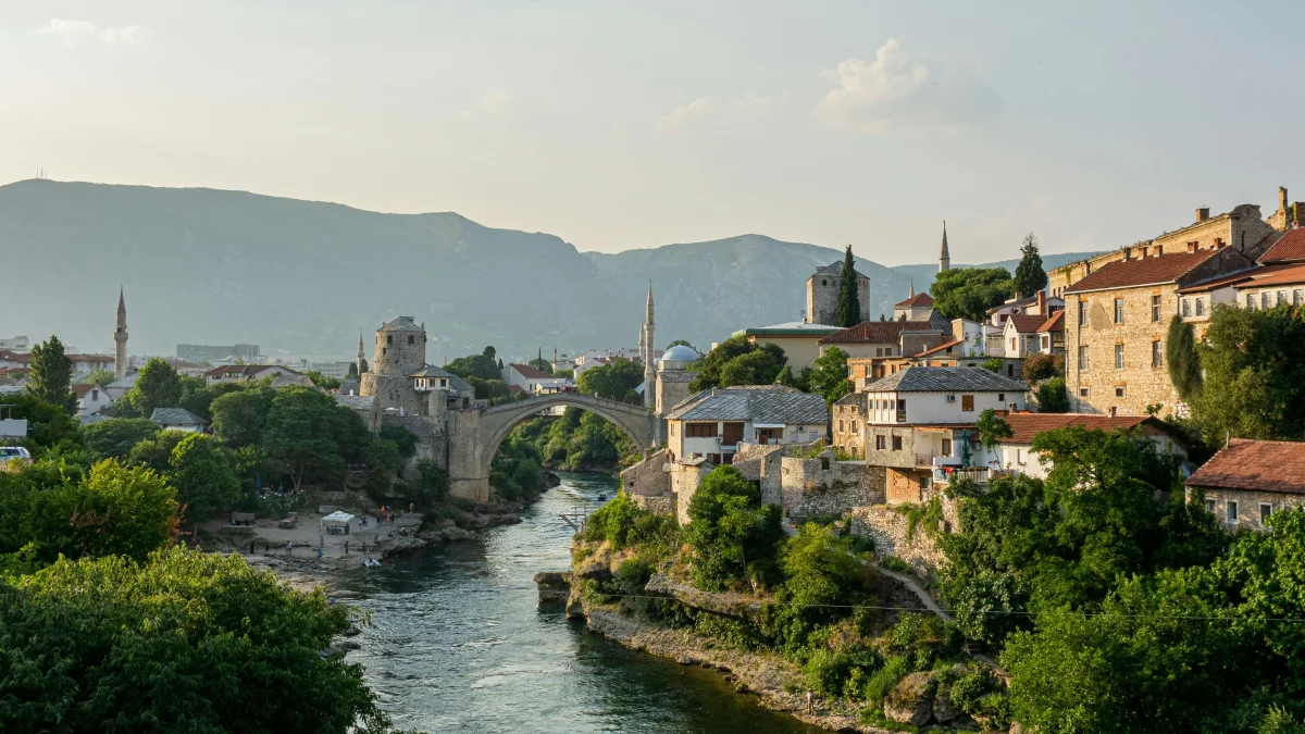 Stari Most stone bridge spanning the Neretva River in Mostar, Bosnia and Herzegovina (Unsplash)