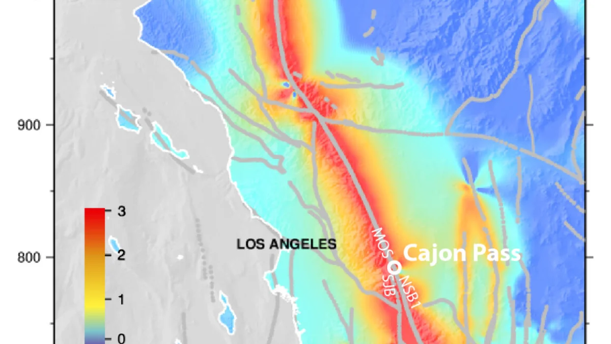 Present-day modeled Coulomb stress accumulation along the southern San Andreas Fault System, Burkhard et al. 2026
